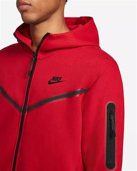 red tech fleece